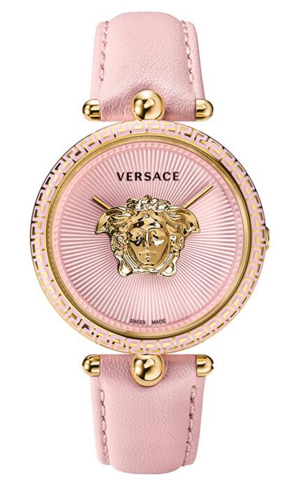 Replica Versace Palazzo Empire VCO030017 Pink leather watch